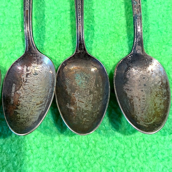 Vintage Wm Rogers President Spoons Lot of 6 (#1) - Picture 5 of 10